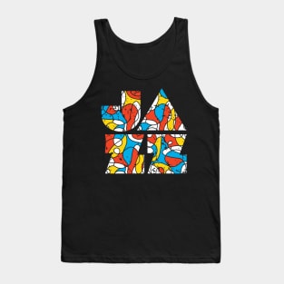 Jazz Typographic Creative Colorful Style Tank Top